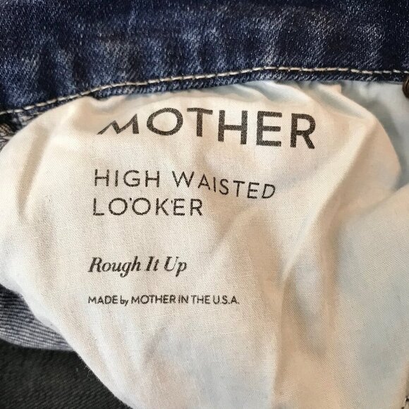 MOTHER The High Waisted Looker Distressed Jeans Size 29 - Picture 8 of 9